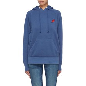 RAG & BONE | Lips Appliqué Racer Hoodie | Sz M